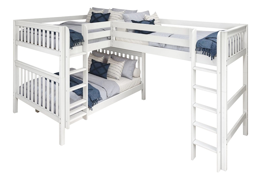 Darby White Queen over Queen with Twin XL Loft Bunk Beds Questions & Answers