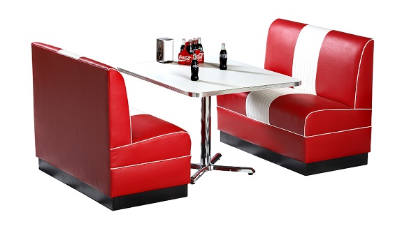 Classic 1950's Retro Diner Booth Set Questions & Answers