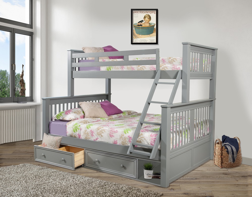 Cassia Gray Twin over Queen Bunk Bed Questions & Answers