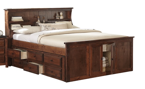 Can the McCormick Road Bookcase Queen Captains Bed (with drawers both sides) be made in white?