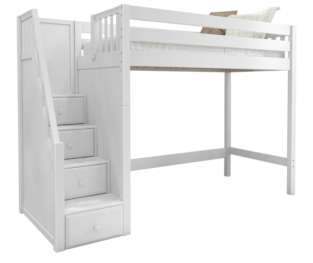 Katrina White Loft Bed with Stairs Questions & Answers