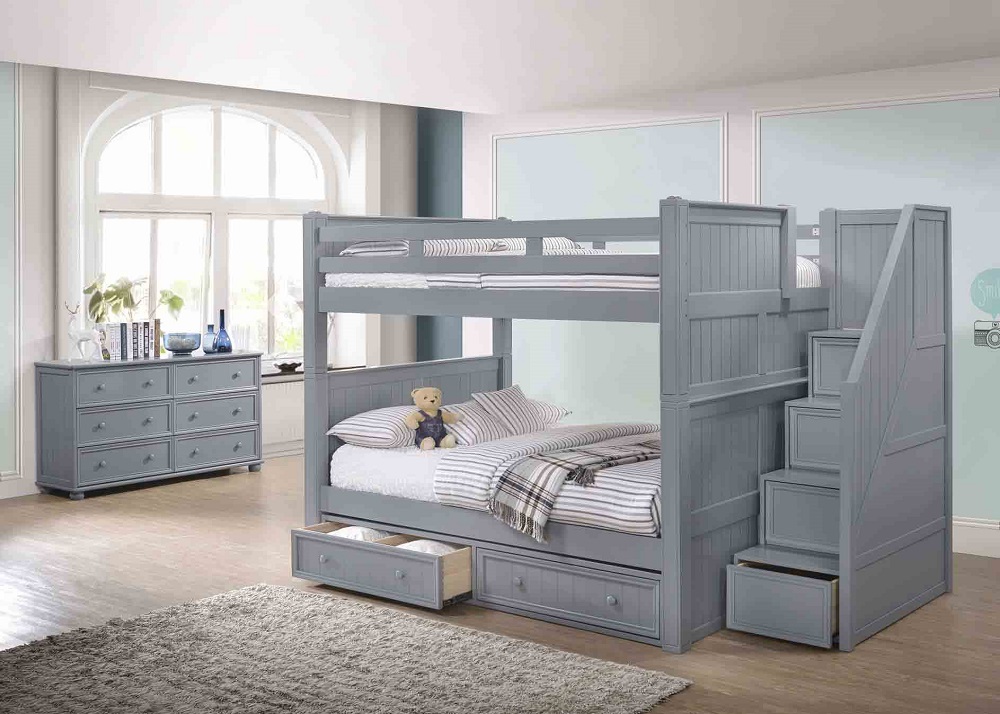 Moreno Grey Bunk Beds with Stairs Questions & Answers