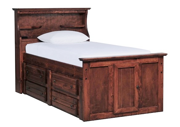 What is the height floor to the bottom of the mattress on the Prescott Captains Bed? And the drawer dimensions?