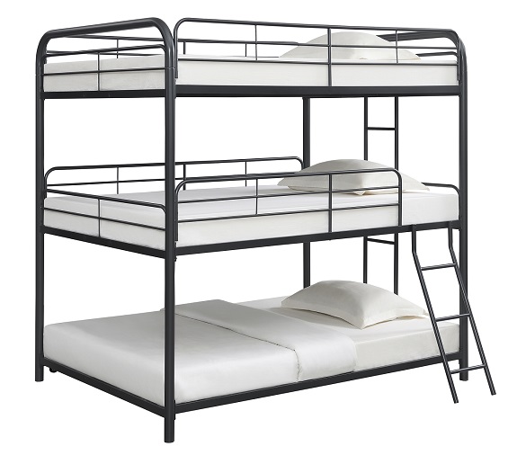 Vetrina Full Size Gunmetal Triple Bunk Bed Questions & Answers