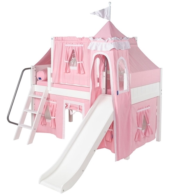 Sleeping Beauty White Twin Low Girls Princess Loft Bed Questions & Answers