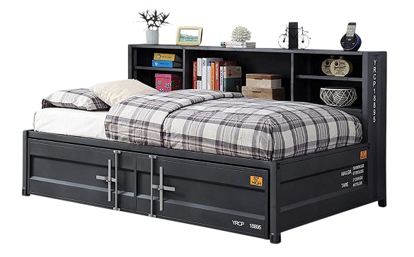 Shipping Container Big Bookcase Gray Twin Daybed with Trundle Questions & Answers