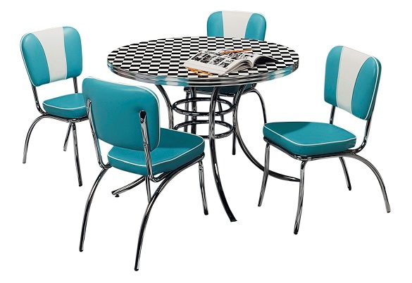 Chubbie Checker 1950's Round Retro Table and Chairs Questions & Answers