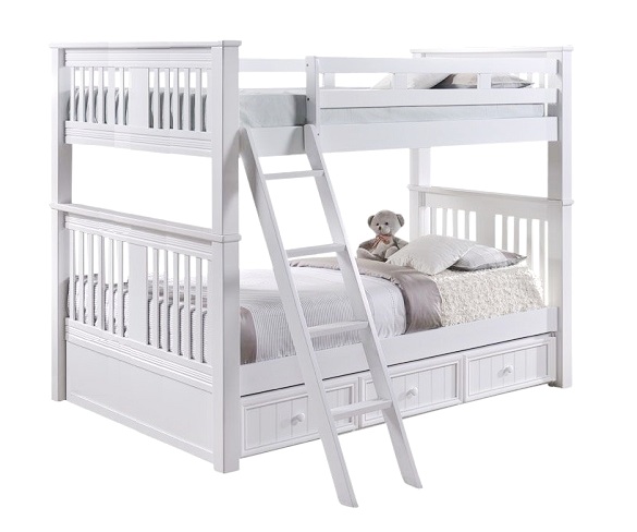 What is rail configuration on top bunk?  Can there be a rail on each side?