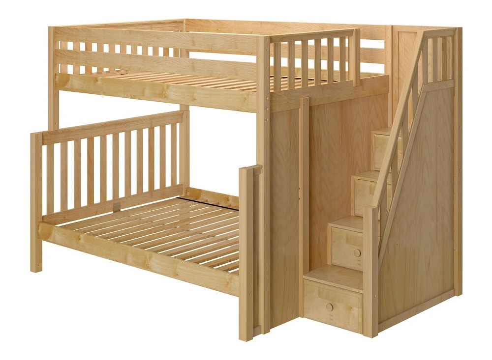 Arthur Natural Full over Queen Bunk Bed with Stairs Questions & Answers