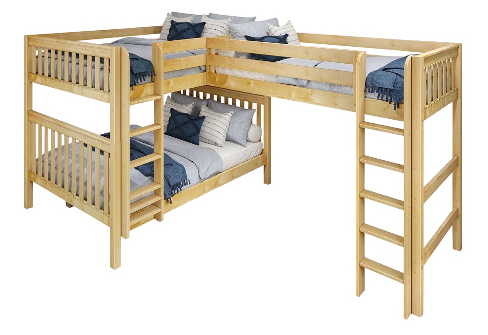 Darby Natural Queen over Queen with Twin XL Loft Bunk Beds Questions & Answers