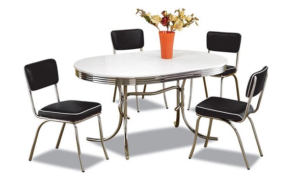 At the Hop Retro Dinette Set Black Chairs Questions & Answers