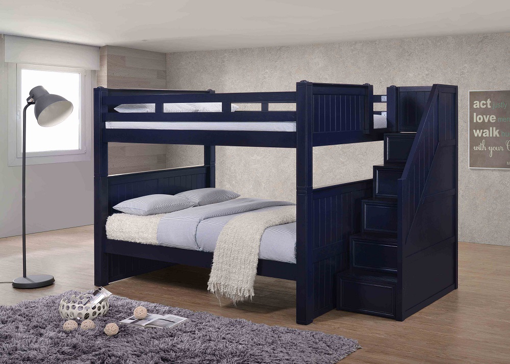 Annapolis Blue Bunk Beds with Stairs Questions & Answers