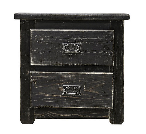 Raven Distressed Black 2 Drawer Nightstand Questions & Answers