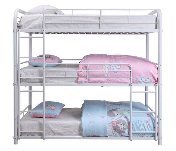 Hannah White Metal Triple Full Bunk Bed Questions & Answers