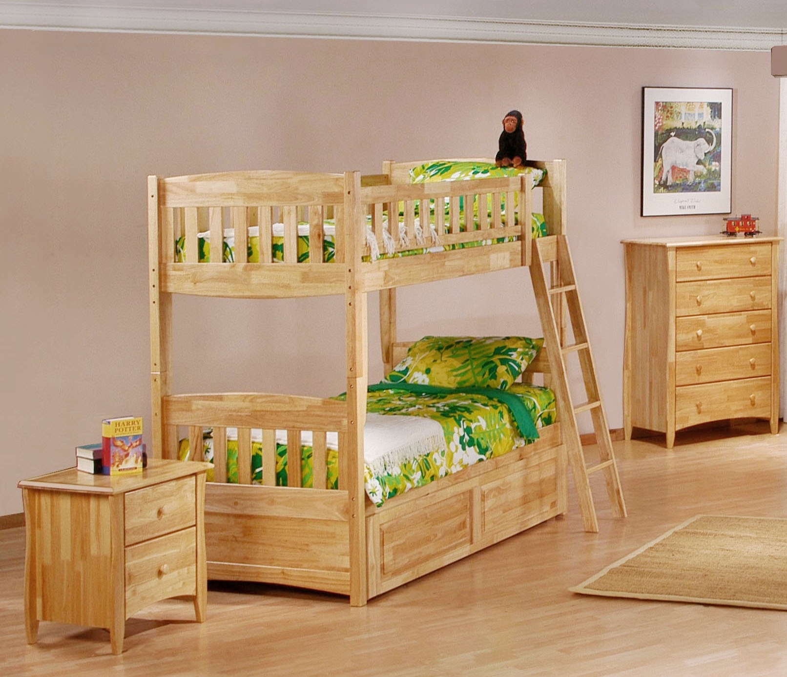 What is the space between the beds rail to rail for the twin over twin?