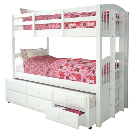 Candace White Twin over Twin Bunk Bed with Trundle Questions & Answers