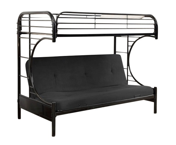 Cece Black Twin over Futon Bunk Bed Questions & Answers