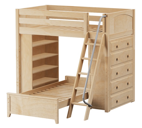 Lingo Natural Twin Size Storage L Shaped Bunk Beds Questions & Answers