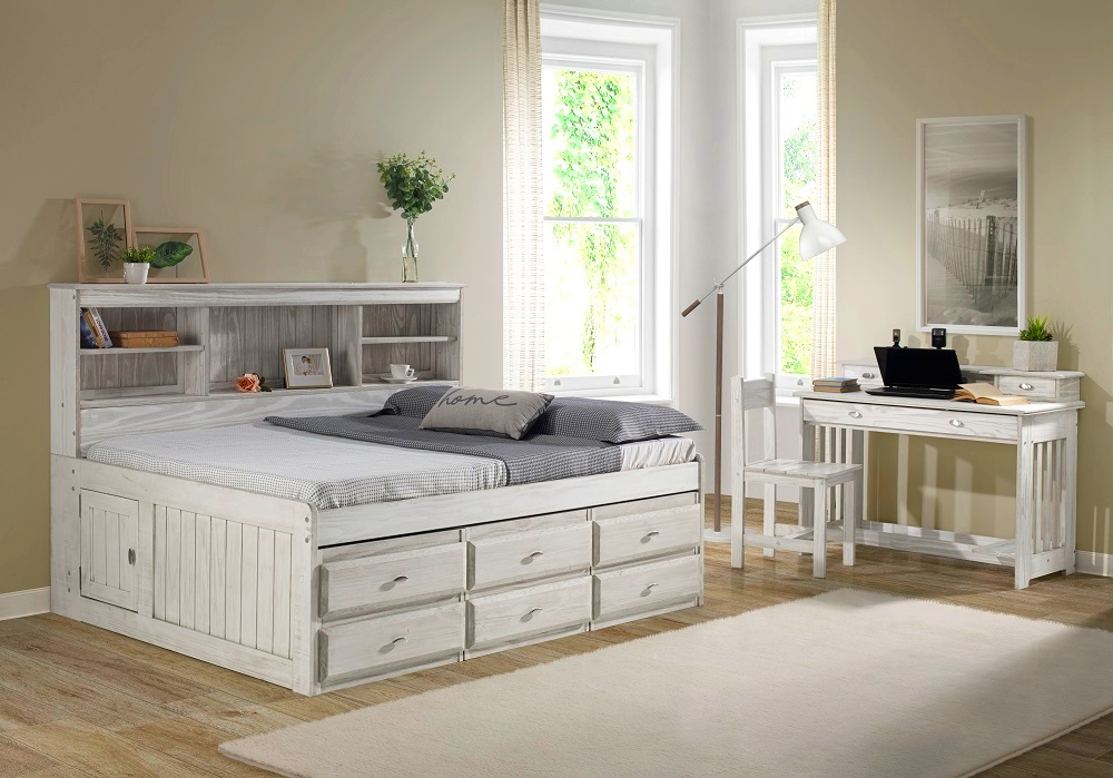 Colbin Weathered White Big Bookcase Daybed with Storage Questions & Answers