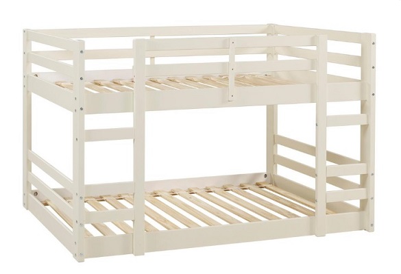 Hazel White Twin Size Low Bunk Beds for Kids Questions & Answers