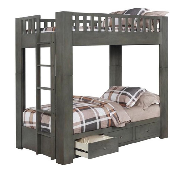 Draco Gray Twin Bunk Beds with Storage Questions & Answers