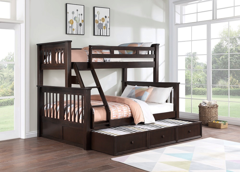 What is space required if someone is sitting on top bunk to the ceiling?