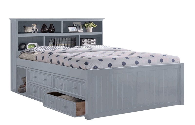 Moreno Grey Bookcase Queen Captains Bed Questions & Answers